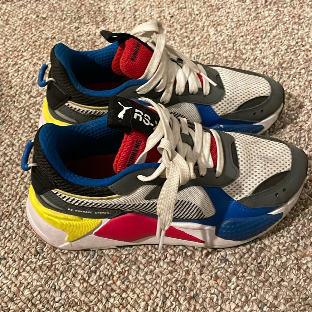 Puma RS-X , blue red and yellow , size 5M fits like a 6/6.5 women’s